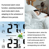 PT20A Color Screen Weather Forecast Radio Clock And Indoor Temperature And Humidity LCD Electronic Clock