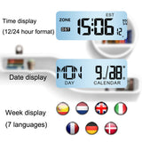 PT20A Color Screen Weather Forecast Radio Clock And Indoor Temperature And Humidity LCD Electronic Clock