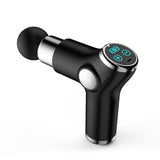 Mini Fascia Gun Fitness Relax Muscle Massage Gun(LCD Version 32 Gears (Black))