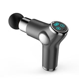 Mini Fascia Gun Fitness Relax Muscle Massage Gun(LCD Version 32 Gears (Silver Gray))