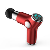 Mini Fascia Gun Fitness Relax Muscle Massage Gun(LCD Version 32 Gears (Red))
