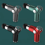 Mini Fascia Gun Fitness Relax Muscle Massage Gun(LCD Version 32 Gears (Silver Gray))
