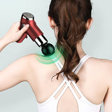 Mini Fascia Gun Fitness Relax Muscle Massage Gun(LCD Version 32 Gears (Black))
