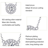 Platinum Plated Zircon Necklace S925 Sterling Silver Simple Female Necklace