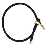 English Letter Beads Bracelet Brass Micro-inlaid Couple Red String Pull DIY Bracelet Jewelry Style:Black Rope
