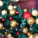 Sprinkle Powder Ball Christmas Wreath Christmas Ornament Bow Pendant, Size:40 CM