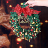 Sprinkle Powder Ball Christmas Wreath Christmas Ornament Bow Pendant, Size:40 CM