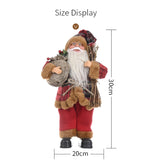 Christmas Decoration Standing Santa Claus Doll Christmas Backpack Old Man Doll Ornaments, Specification: Chevrolet