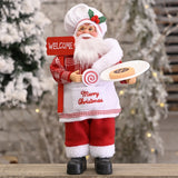 Christmas Decoration Standing Santa Claus Doll Christmas Backpack Old Man Doll Ornaments, Specification: Chef