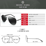 Men Oversized Aviation Metal Frame Spring Temple Polarized Sunglasses (Gun Grey Frame)