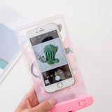 Large Outdoor Photo Transparent Waterproof Cartoon Mobile Phone Bag, Style:Dolphin