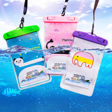Large Outdoor Photo Transparent Waterproof Cartoon Mobile Phone Bag, Style:Little Sheep