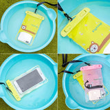 Large Outdoor Photo Transparent Waterproof Cartoon Mobile Phone Bag, Style:Little Sheep