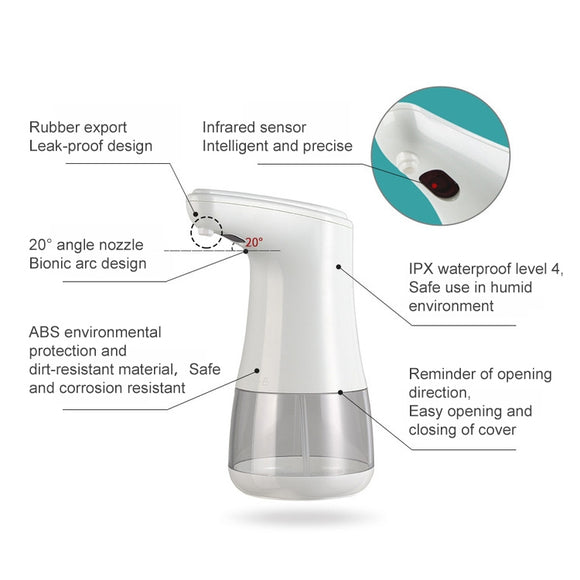 Automatic Induction Alcohol Disinfection Hand Foam Soap Dispenser