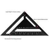 Angle Ruler Measuring Tool For Woodworking Square Layout Gauge(7 Inch Black Metric)