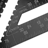 Angle Ruler Measuring Tool For Woodworking Square Layout Gauge(7 Inch Black Metric)