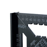 Angle Ruler Measuring Tool For Woodworking Square Layout Gauge(7 Inch Black Metric)