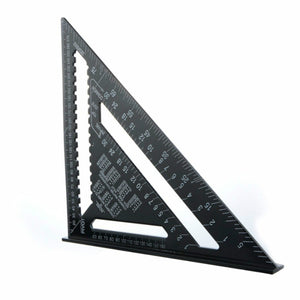 Angle Ruler Measuring Tool For Woodworking Square Layout Gauge(7 Inch Black Metric)