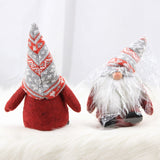 Christmas Faceless Doll Children Gifts Family Christmas Decorations Santa Claus Ornaments(Red)