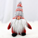 Christmas Faceless Doll Children Gifts Family Christmas Decorations Santa Claus Ornaments(Red)