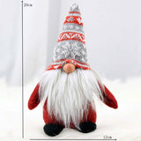 Christmas Faceless Doll Children Gifts Family Christmas Decorations Santa Claus Ornaments(Red)