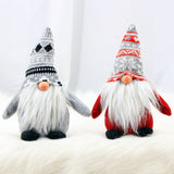 Christmas Faceless Doll Children Gifts Family Christmas Decorations Santa Claus Ornaments(Red)