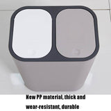 Dry And Wet Classification Press Trash Can Household Kitchen Paper Basket(Gray)
