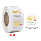 Transparent Gilding Thank You Baking Sticker Envelope Sealing Sticker Gift Decoration Label, Size: 2.5cm / 1inch(E-08)
