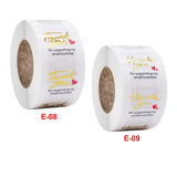 Transparent Gilding Thank You Baking Sticker Envelope Sealing Sticker Gift Decoration Label, Size: 2.5cm / 1inch(E-08)