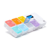 Smart Timing Reminder Plastic Pill Box Pill Storage Box 7-Cell (Colorful)