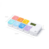 Smart Timing Reminder Plastic Pill Box Pill Storage Box 7-Cell (Colorful)
