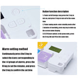 Smart Timing Reminder Plastic Pill Box Pill Storage Box 7-Cell (Colorful)