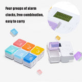 Smart Timing Reminder Plastic Pill Box Pill Storage Box 7-Cell (Colorful)