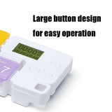 Smart Timing Reminder Plastic Pill Box Pill Storage Box 7-Cell (Colorful)