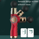 Mini Fascia Gun Small LCD Screen Muscle Massager(018 Gray)