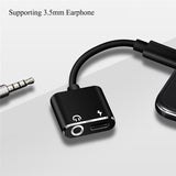 USB-C / Type-C to 3.5mm Aux + USB-C / Type C Earphone Adapter Charger Audio Cable(black)