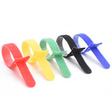 T-Shaped Cable Organizer Belt Nylon Winder Buckle, Length: 15cm(Color Random Delivery)
