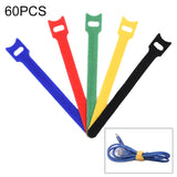 T-Shaped Cable Organizer Belt Nylon Winder Buckle, Length: 20cm(Color Random Delivery)