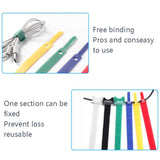 T-Shaped Cable Organizer Belt Nylon Winder Buckle, Length: 20cm(Color Random Delivery)