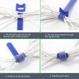 T-Shaped Cable Organizer Belt Nylon Winder Buckle, Length: 30cm(Color Random Delivery)