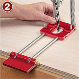 Accurate Positioning Belt Drilling Wood Drill Woodworking Locator Accessories Tool,Style: Plastic (Black)