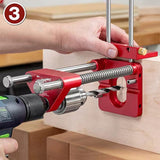 Accurate Positioning Belt Drilling Wood Drill Woodworking Locator Accessories Tool,Style: Plastic (Black)