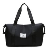 Travel Bag Large Capacity One-Shoulder Handbag Sports Gym Bag Dry And Wet Separation Duffel Bag(Black)