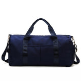 Sports Gym Bag Dry And Wet Separation Yoga Bag Ladies Large-Capacity Single- Shoulder Short-Distance Travel Bag With Shoe Position(Navy Blue)