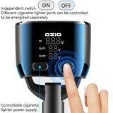 Ozio Car Charger Cigarette Lighter Conversion Plug USB Fast Flashing Charger