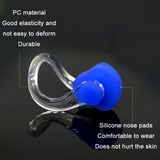 Earplugs Nose Clip Silicone Set Swimming Waterproof Equipment(Blue)