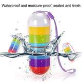 Portable Cylindrical Rotary 7 Compartments Independent Plastic Travel Pill Box