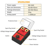 ANCEL Automotive Double Hole Spark Plug Flashover Tester, EU Plug