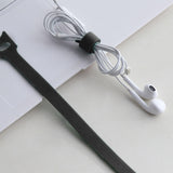 T-shape Self-Adhesive Data Cable Organizer Bundles 12 x 150mm Black