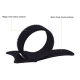 T-shape Self-Adhesive Data Cable Organizer Bundles 12 x 120mm Black